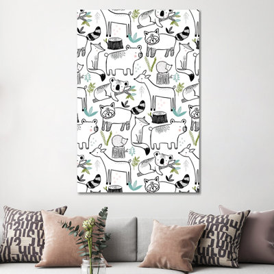 Everyday Inky Critters I by Lisa Barlow - Wrapped Canvas Print