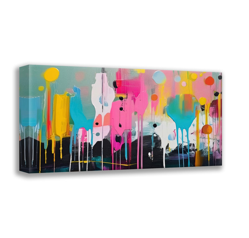 Drips-1, estampe numérique sur toile tendue avec châssis, H 15 po x l 18 po