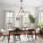6 - Light 19.69'' Dimmable Modern Drum Candle  Chandelier With Glass Shade-1648623594