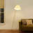 1-Light 66.4’’ H Arched Fabric Gold Floor Lamp With Foot Switch-1918234305
