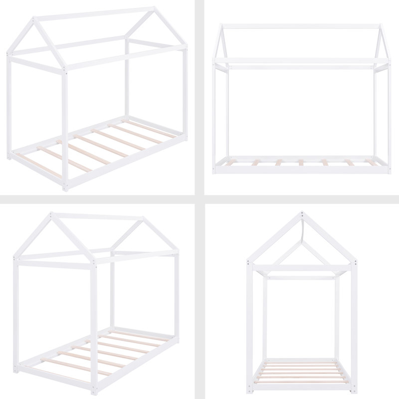 Platform Bed, White