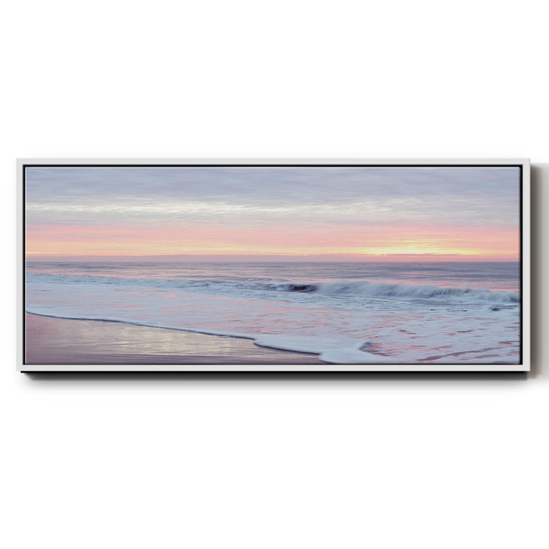 Morning Break II - reproduction sur toile avec cadre flottant, H 24 po x l 60 po x P 1,5 po, Blanc