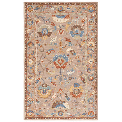 Metro Hand Tufted Wool Cotton Oriental Rug in Ivory/Beige
