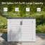 4.7 ft. W x 2.2 ft. D 1200L Resin Lockable Cabinet Deck Box in White