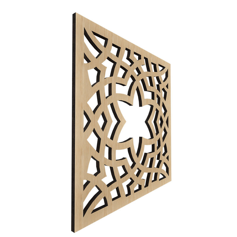 Panneaux muraux décoratifs en bois Paris, moyen, l 15 3/8 po x H 15 3/8 po x T 3/8 po, chêne blanc