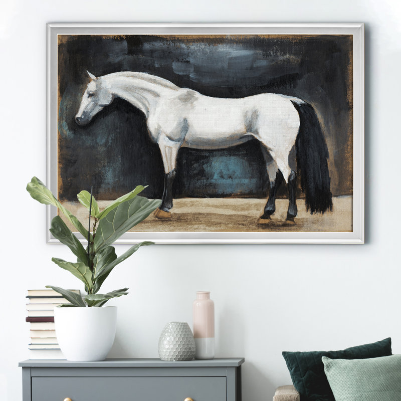 «Équitation études VI», cadre photo, impression sur toile, H 30,5 po x l 42,5 po x P 1,5 po, Argent