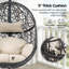 Chaise balancelle suspendue en osier avec coussin Chylie-378253577