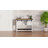 Zev Farmhouse Console Table with Sliding Barn Door and Adjustable Shelf-1421143287