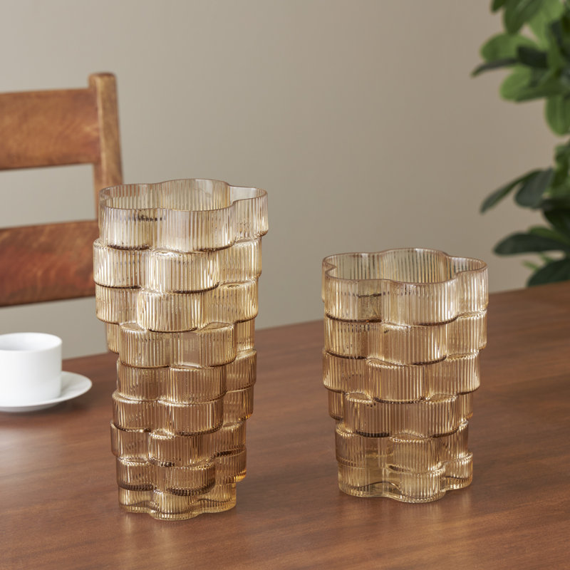 Vase de table en verre Academy, Brun