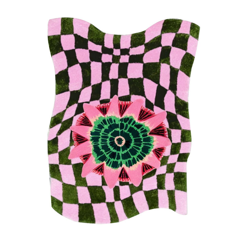 Tapis décoratif lavable à la machine moderne Rio, Sous-tapis rectangulaire 3 pi 11 po x 5 pi 11 po i
