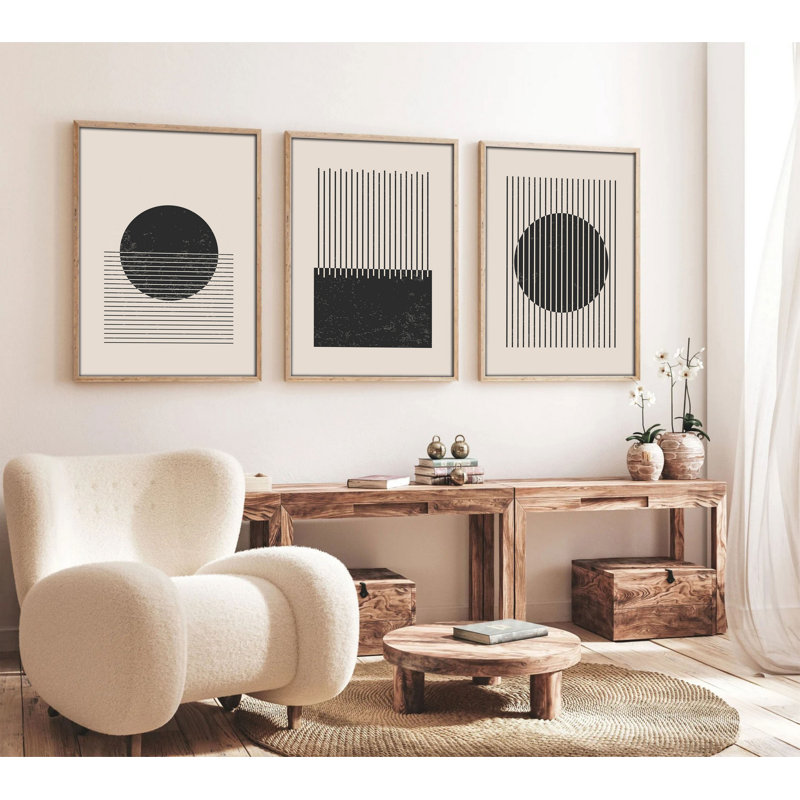 Élégantes peintures décoratives en panneau de fibres à densité moyenne (3 pièces), 8 x 12 pouces chacune | 100% panneau de fibres à densité moyenne avec une épaisseur de 0,1 pouce et 100% des cadres en bois massif avec une épaisseur de 1 pouce | Parfait pour le salon, la chambre à coucher et le bureau