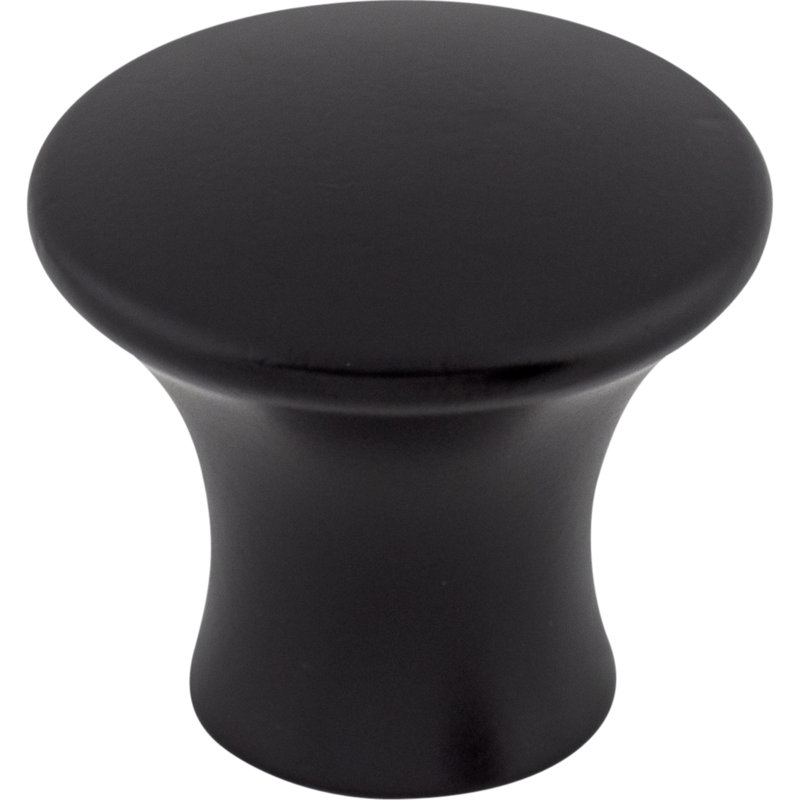 Oculus Round Knob, Flat Black, 1 1/8" Knob Diameter