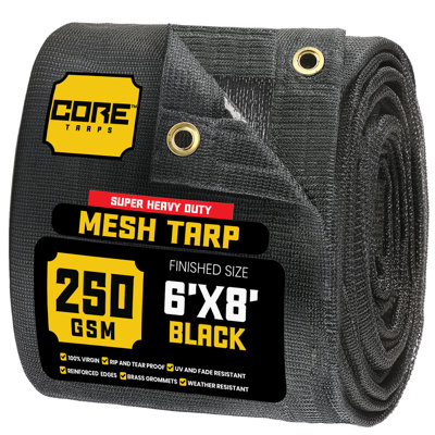 6 pi x 8 pi 250 g / m² 7,5 oz bâche robuste, résistant aux rayons UV