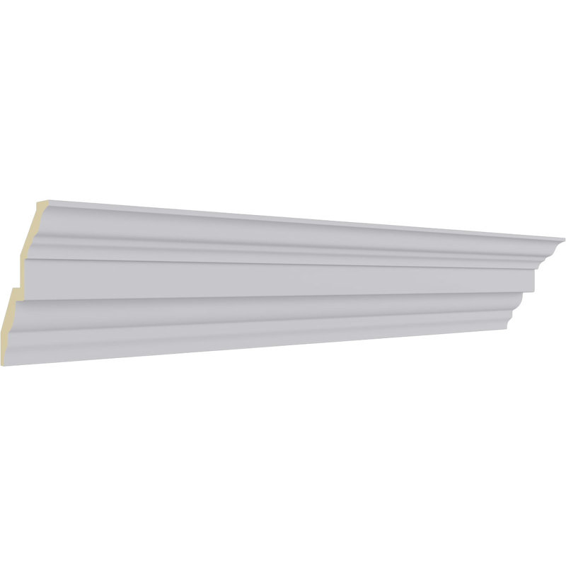 Ekena Millwork 4-3/4 in. x 6-1/4 in. x 94-1/2 in. Polyurethane Alexa Smooth Crown Moulding