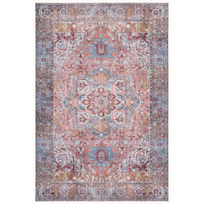 Vintage Heriz 600 Performance Machine Washable Oriental; Vintage Look Indoor Rug