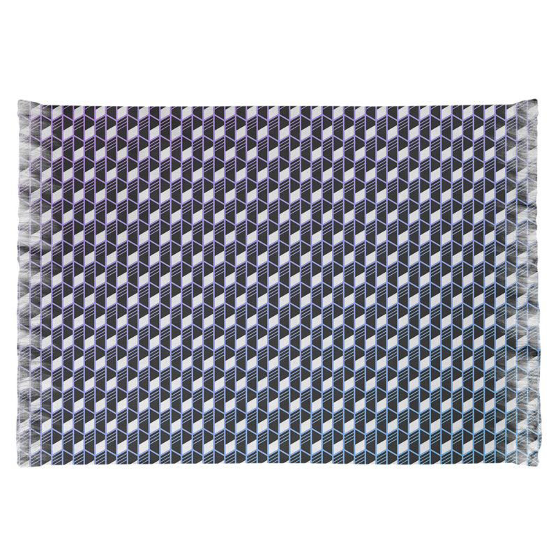 Tapis noir à rayures géométriques dégradé Mcguigan, Oui