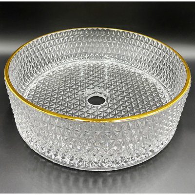 Meuble-lavabo mural moderne de luxe avec comptoir à surface solide de 60 po et vasque ronde en verre