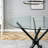Round clear glass dining table-801136475