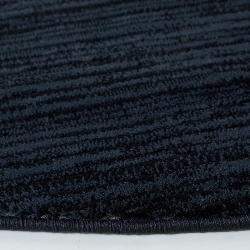 Aurya Black Indoor Use Only Area Rug, Round 5'