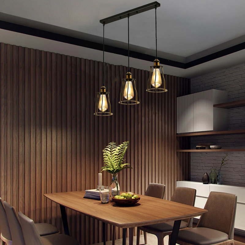 Streator 3 - Light Black Kitchen Island Pendant