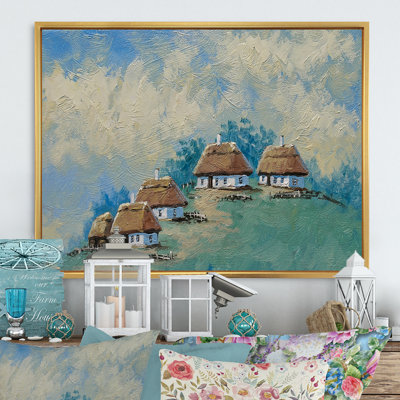"Maison de campagne" dans la campagne II - art mural traditionnel sur toile