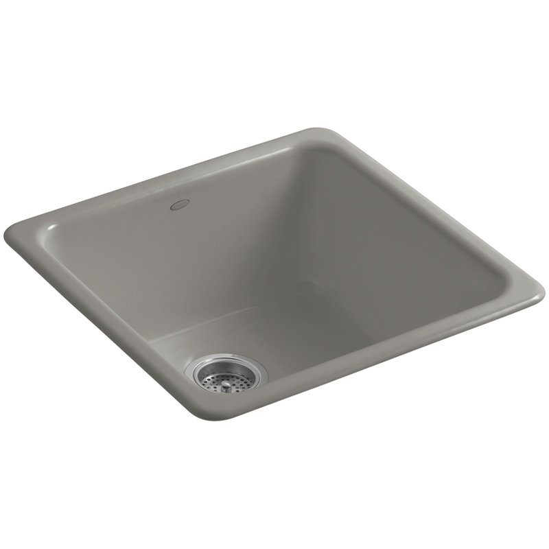IronTones 20.875" L x 20.875" W Dual Mount Kitchen Sink, Cashmere