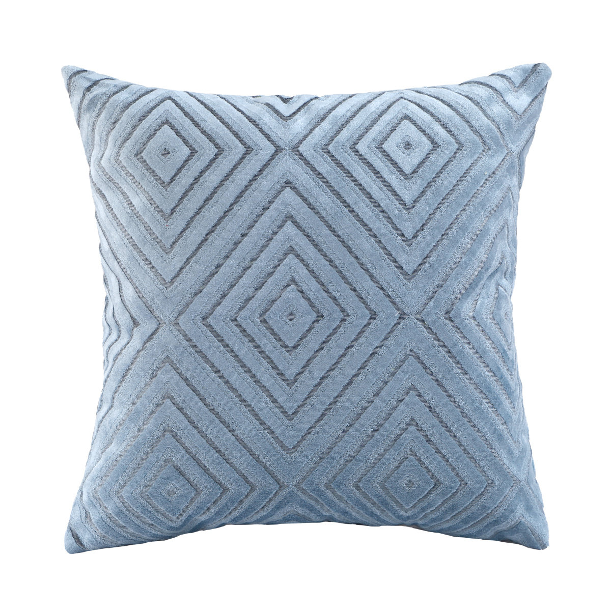 Coordinating Decorative Throw Pillow Covers, Square, 18 x 18, Blue, Set  of 4, Stripes and Geometric Patterns with Tassels for Living Room, Bed, and  Sofa 