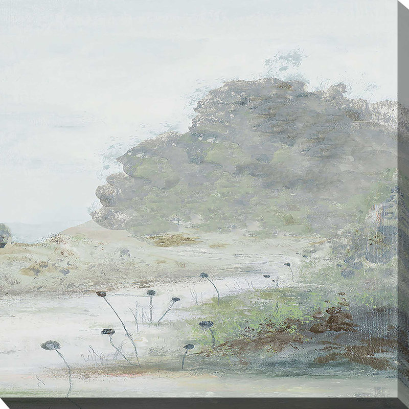 The Old Home - Peinture, L 18 po x H 18 po, Toile tendue