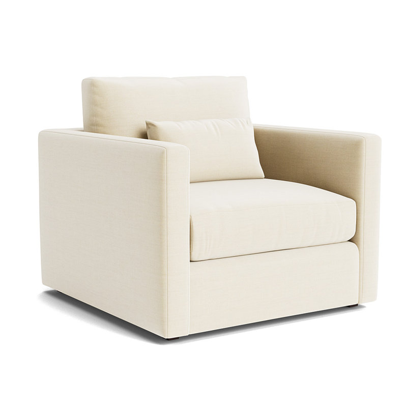 Haywood Upholstered Armchair, Performance Linen - Cream