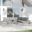 Ensemble de canapé de patio 4 pièces avec table basse et pieds en métal