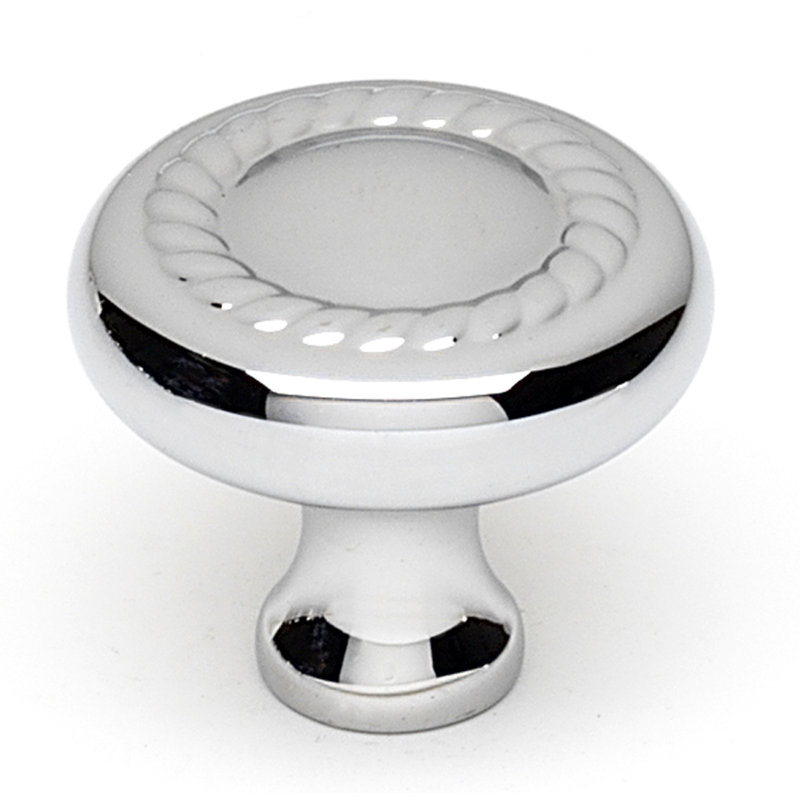 Mushroom Knob, Polished Chrome, 1.13" H x 1.5" W x 0.56" D