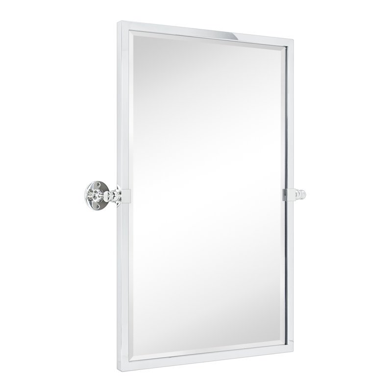 Metal Rectangle Mirror, Polished Nickel, 30" x 20"