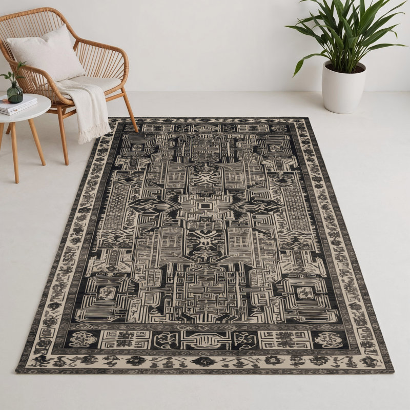 Tapis intérieur et extérieur ArtDeco, Rectangle 9 pi x 12 pi