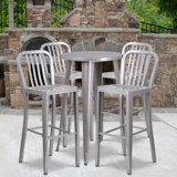 Posey Round 4 - Person 35.25" Long Dining Set