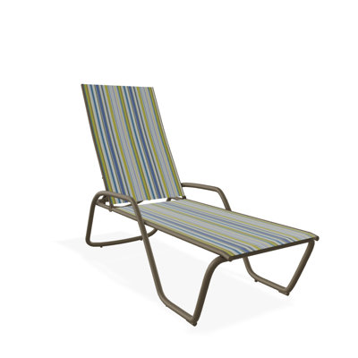 Outdoor Rust-Resistant Metal Chaise Lounge