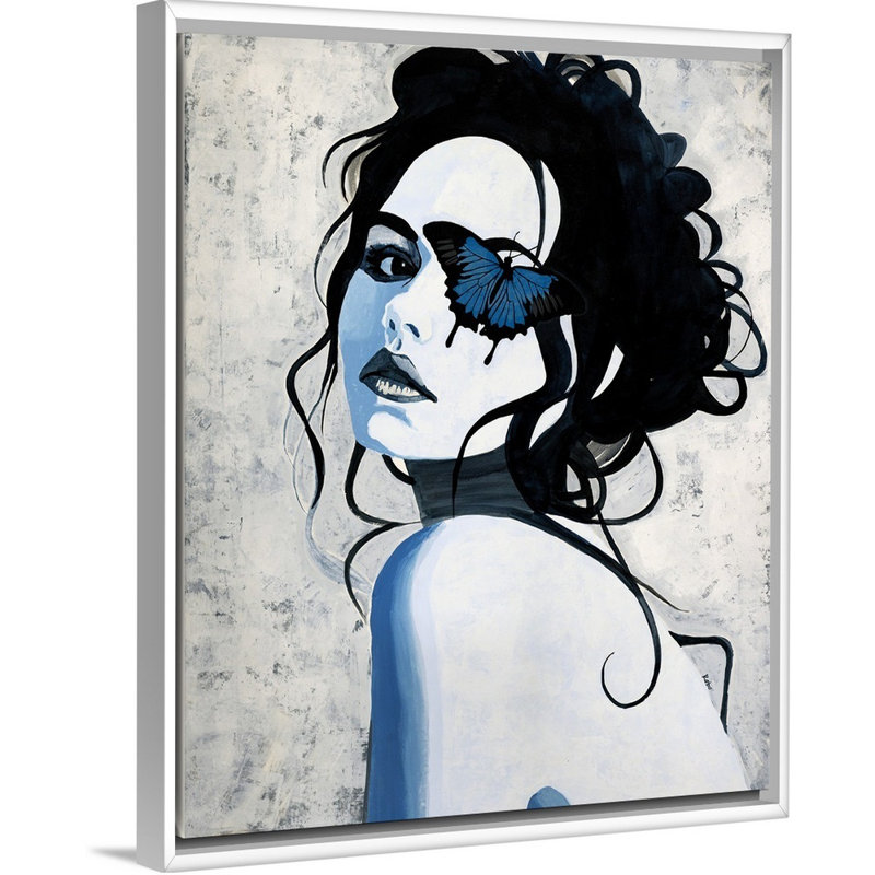 « car pirate », peinture sur toile, H 15,7 po x l 12,7 po x P 1,75 po, Cadre flottant blanc