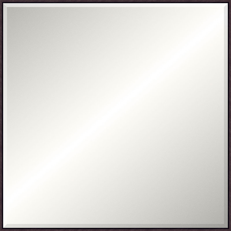 Floater 1 Solid Wood Beveled Mirror, Gray, 89.25" x 49.25", Rectangle
