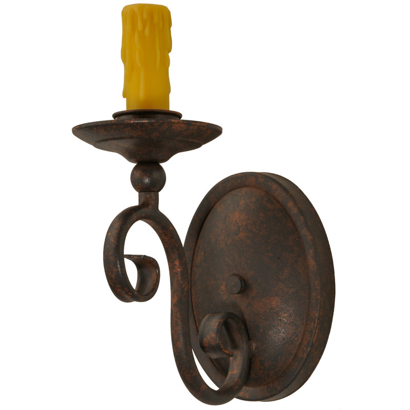 Wallis 1 - Light Candle Wall Light, Cajun Spice, 16" H x 5" W x 8" D