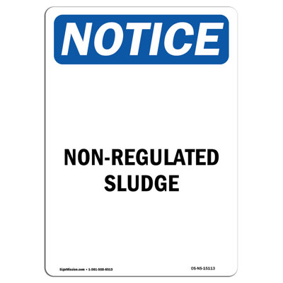 Non Regulated Sludge Sign