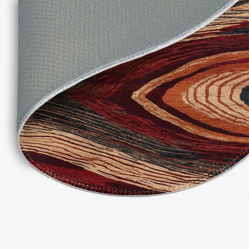 Tapis d'intérieur et d'extérieur brun Nature, Rond 5 pi