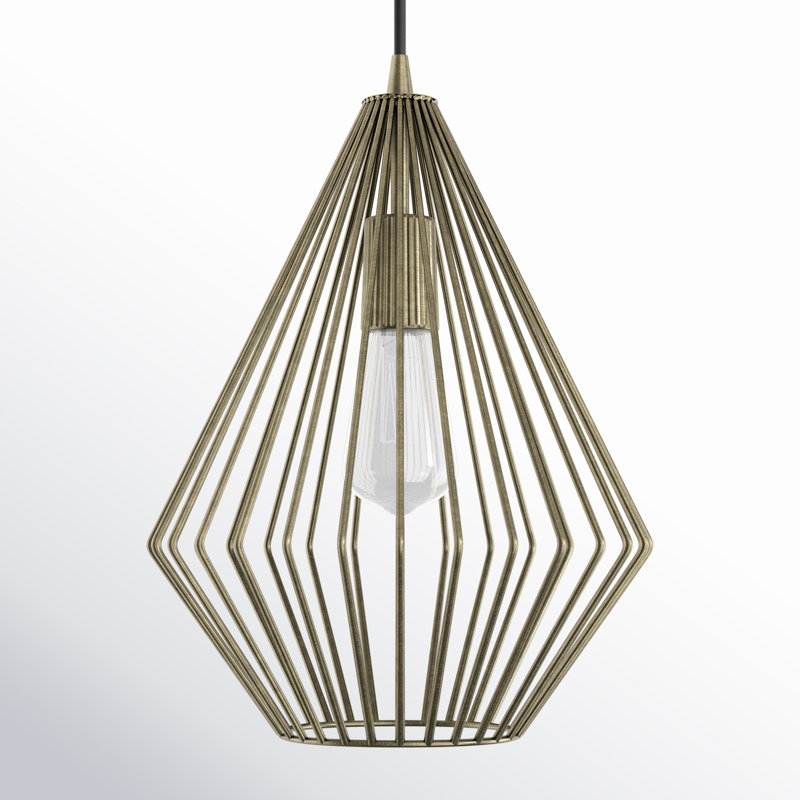 Garfield 1 - Light Unique/Statement Pendant, Antique Brass