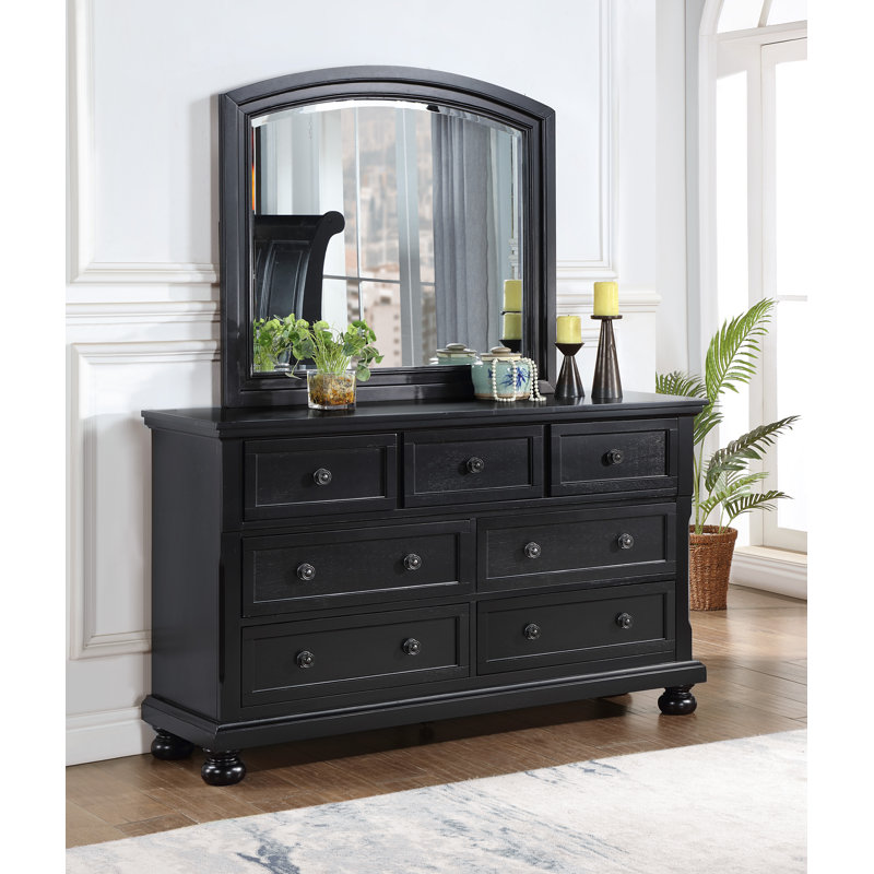 Manlius 60'' W 7 - Drawer Dresser, Black