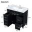 Meuble-lavabo de 36 po noir, conception compacte pour salle de bain, lavabo en résine lisse, trou de trop-plein empêchant les déversements, construction, rangement organisé, meuble-lavabo élégant, lavabo facile à nettoyer,