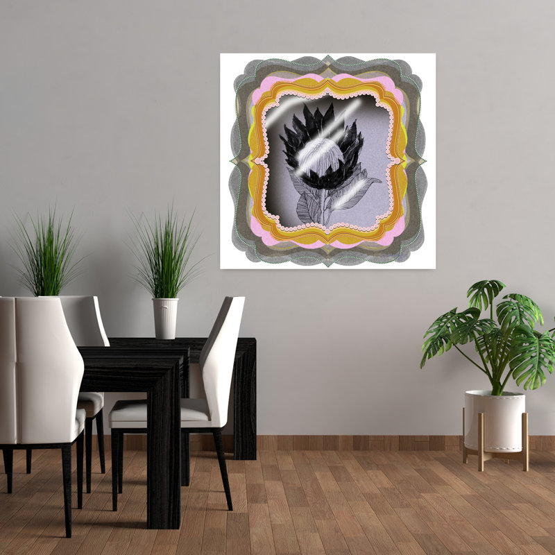 Art contemporain contemporain abstrait fantaisiste, H 36 po x l 36 po