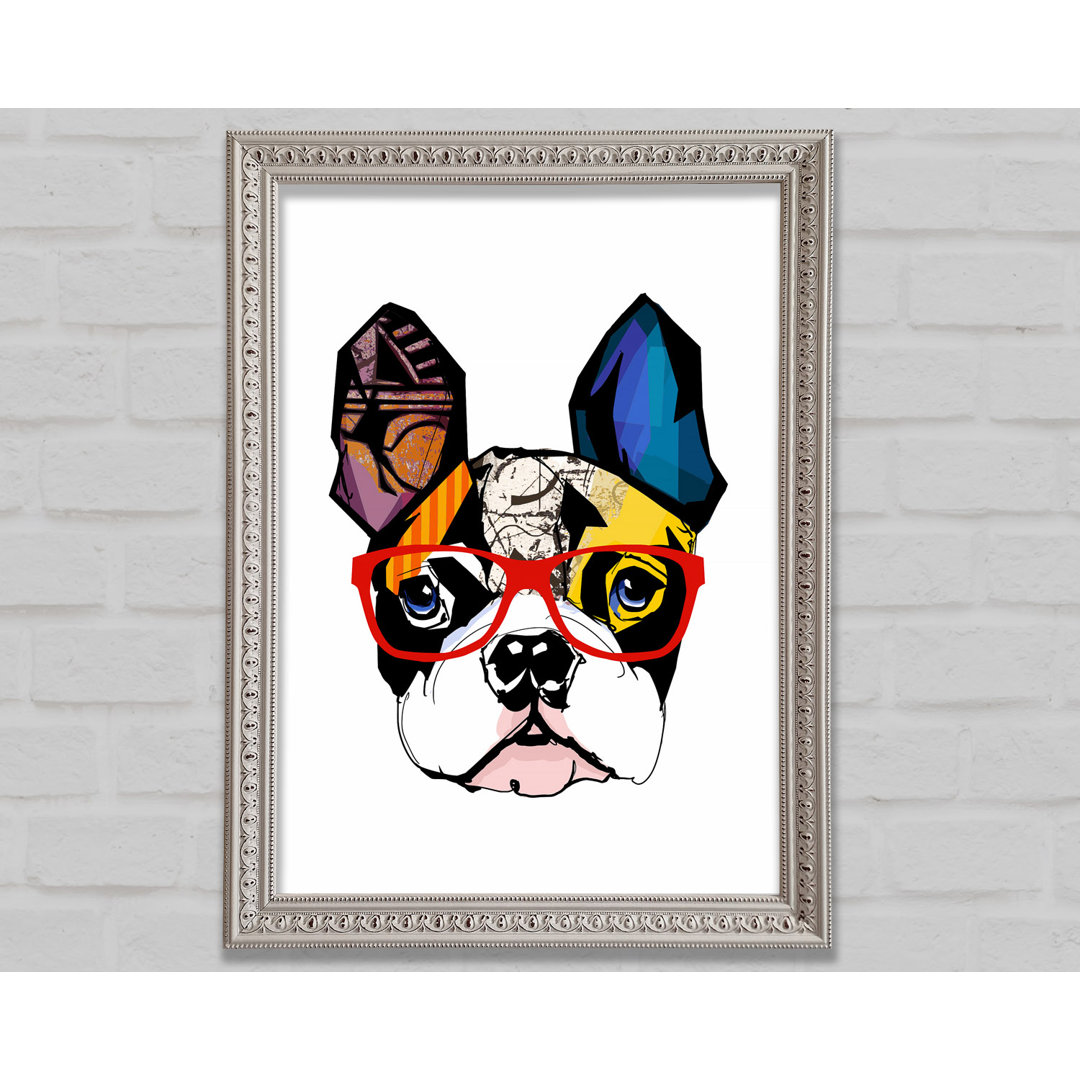 Popart Französische Bulldogge Pooch - Einzelner Bilderrahmen Kunstdrucke