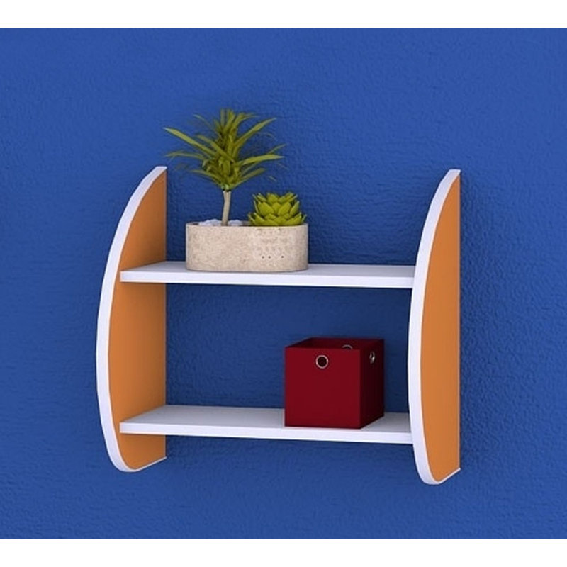 Arrindell 2 Piece Tiered Shelf, 54cm H x 59cm W x 25cm D, Orange