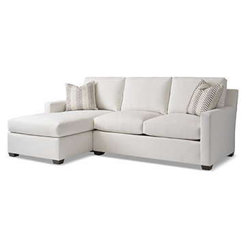 Profile Chaise Sectional, Left Hand Facing, Polly Snow