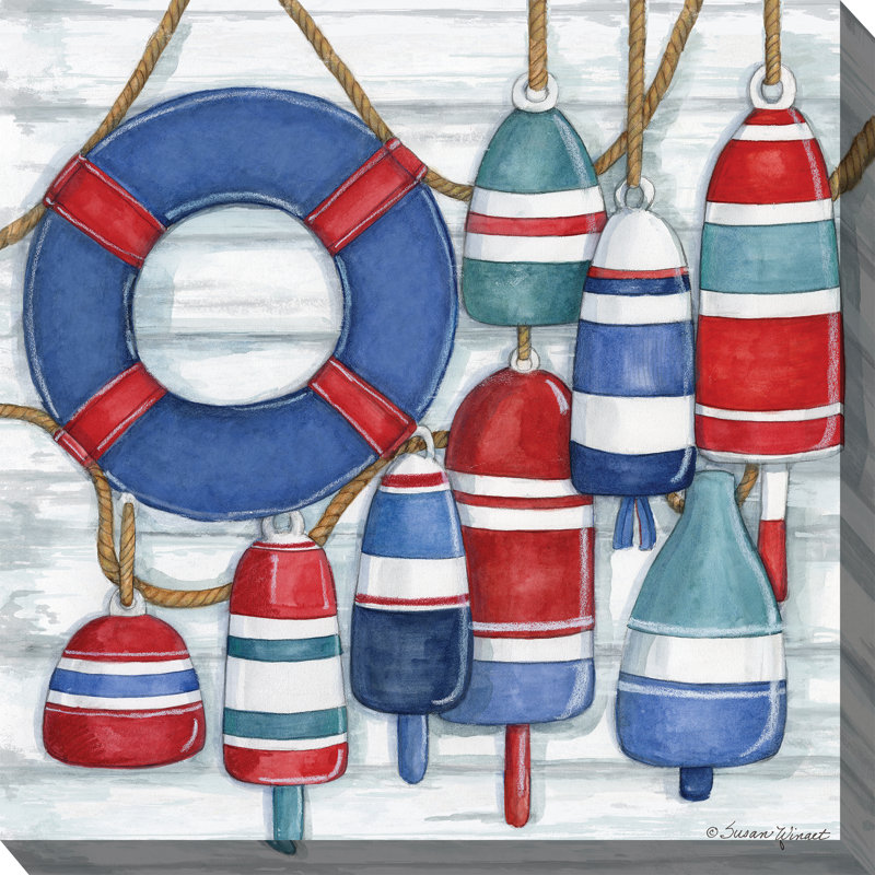 Art sur toile, "Patriotic Buoys"