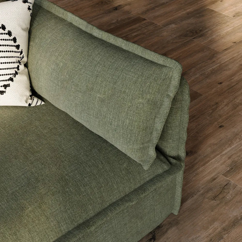 Canapé Luna-Beige avec housses amovibles, H 35 po x l 94,1 po x P 40,2 po, Vert
