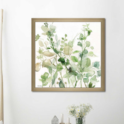 «Sage Garden II», reproduction de peinture à l'aquarelle encadrée